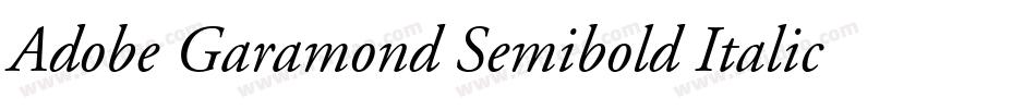 Adobe Garamond Semibold Italic Oldstyle Figures字体转换